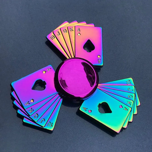Metal Rainbow Fidget Spinner with Quiet R188 Bearing