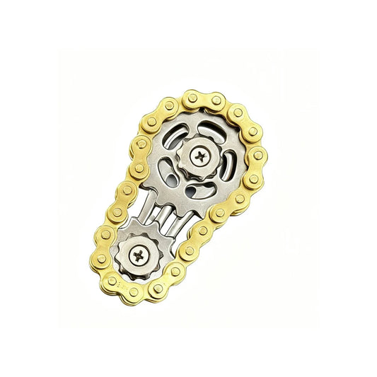 chain gold Color Metal Flywheel Fidget Spinner Gyro Stress Relief Toy